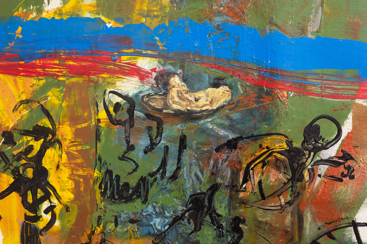 Woman sitting with death