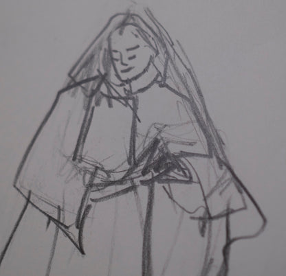 Estudio dibujo  rapido  virgen