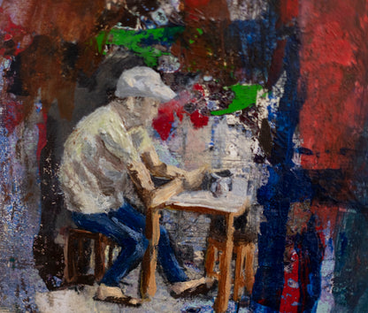 Man in a Yangon café